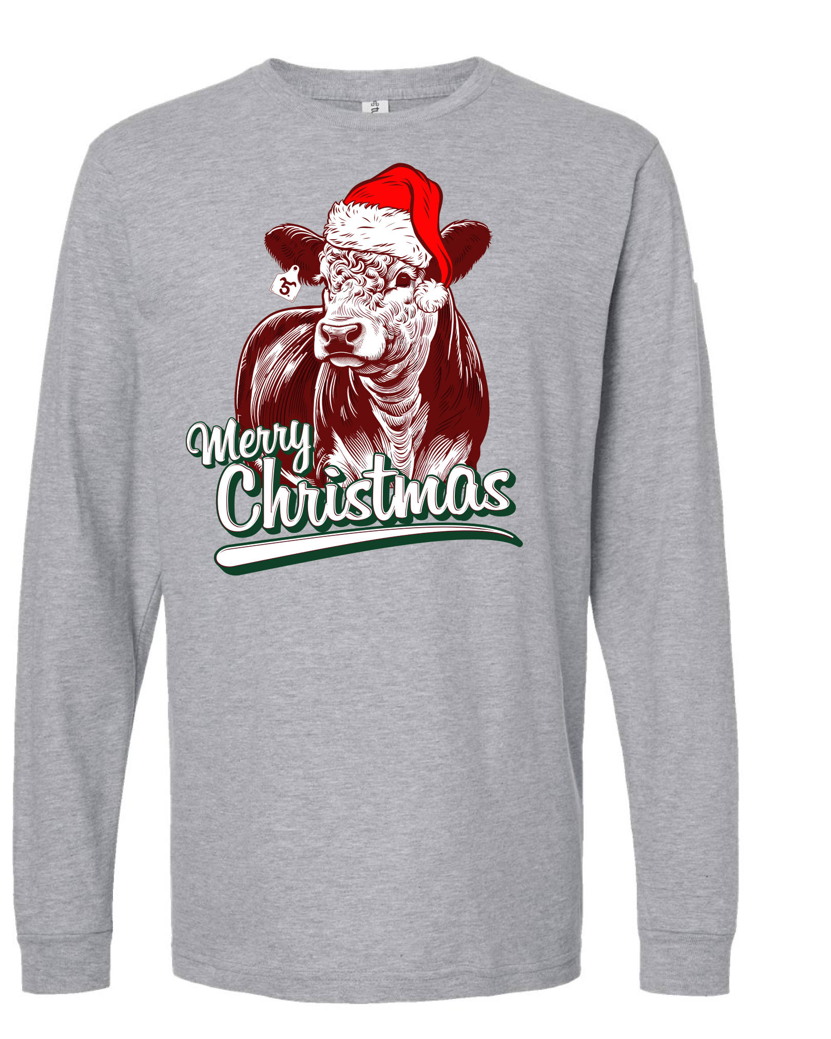 Merry Christmas Hereford Long Sleeve Tee